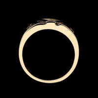 14K Yellow Gold Estate Quartz Diamond Nugget Ring