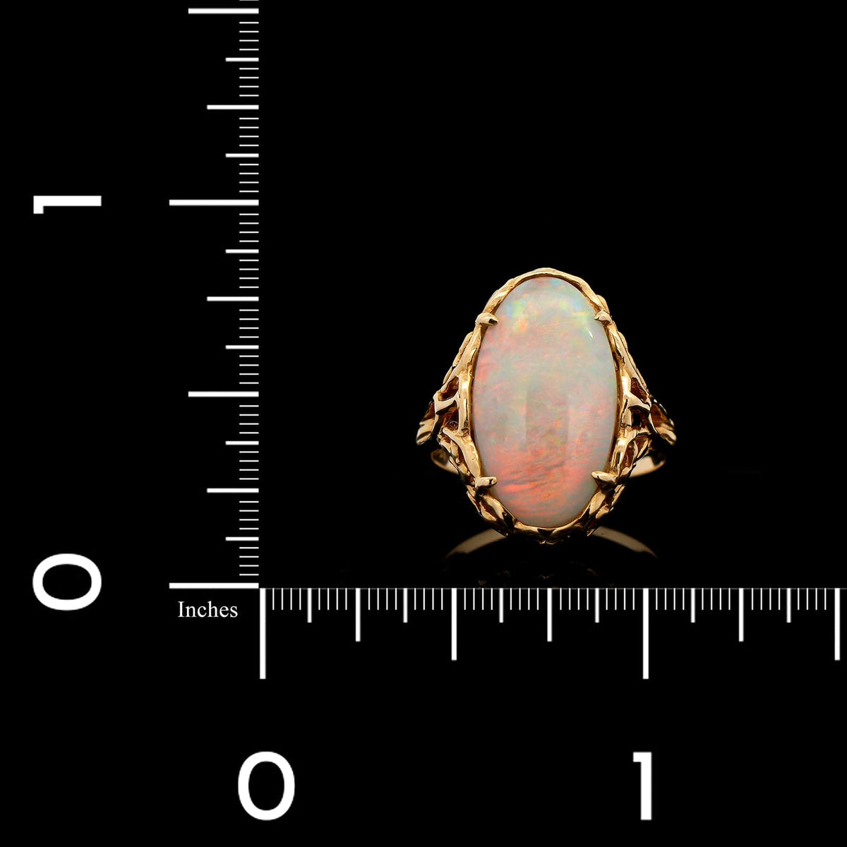18K Yellow Gold Estate Opal Ring