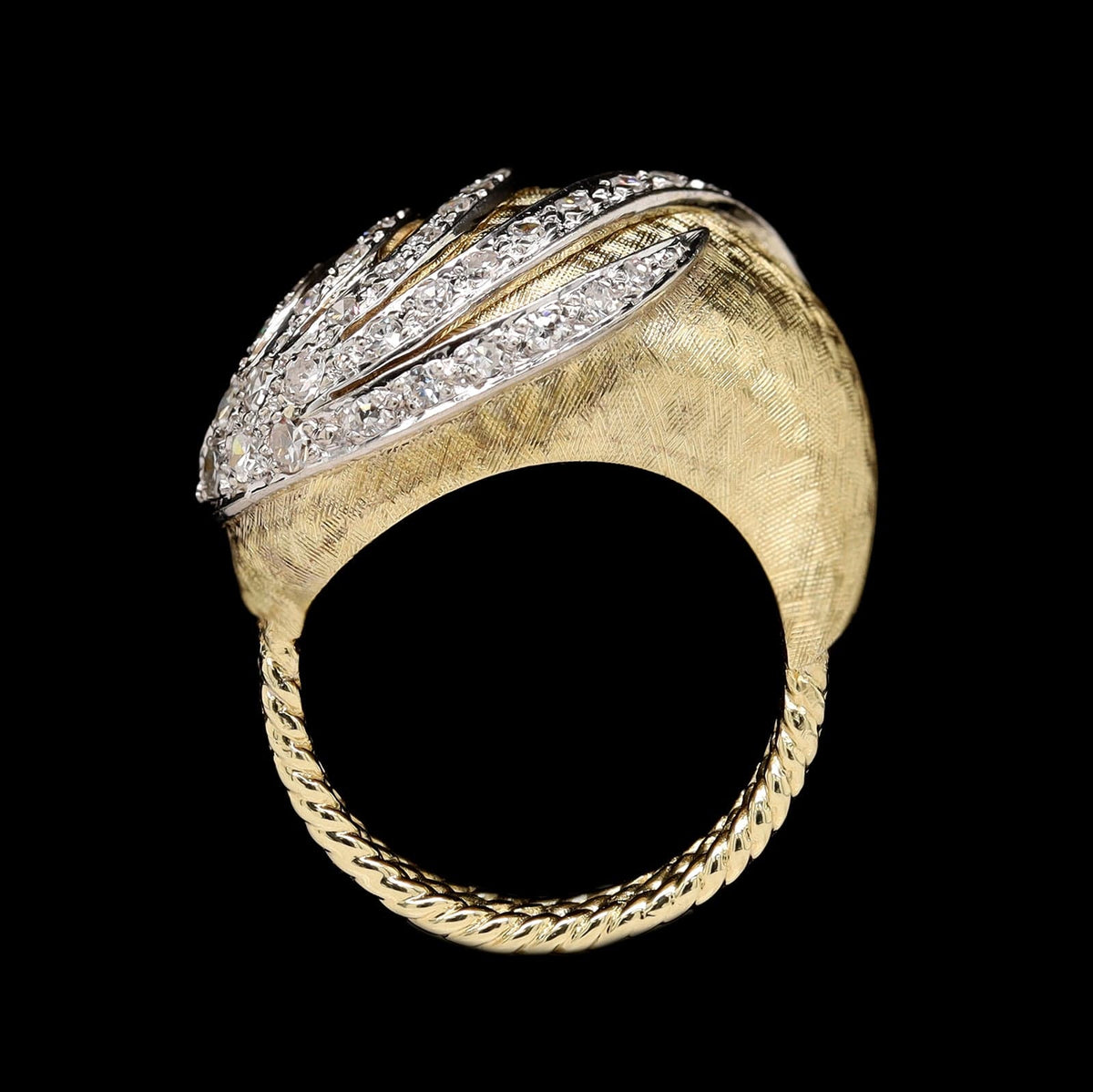 18K Two-tone Gold Estate Diamond Ring