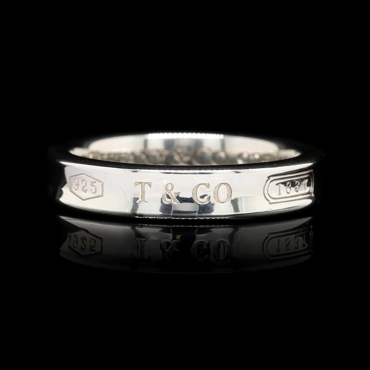 Tiffany & Co. Sterling Silver Estate 1834 Narrow Band