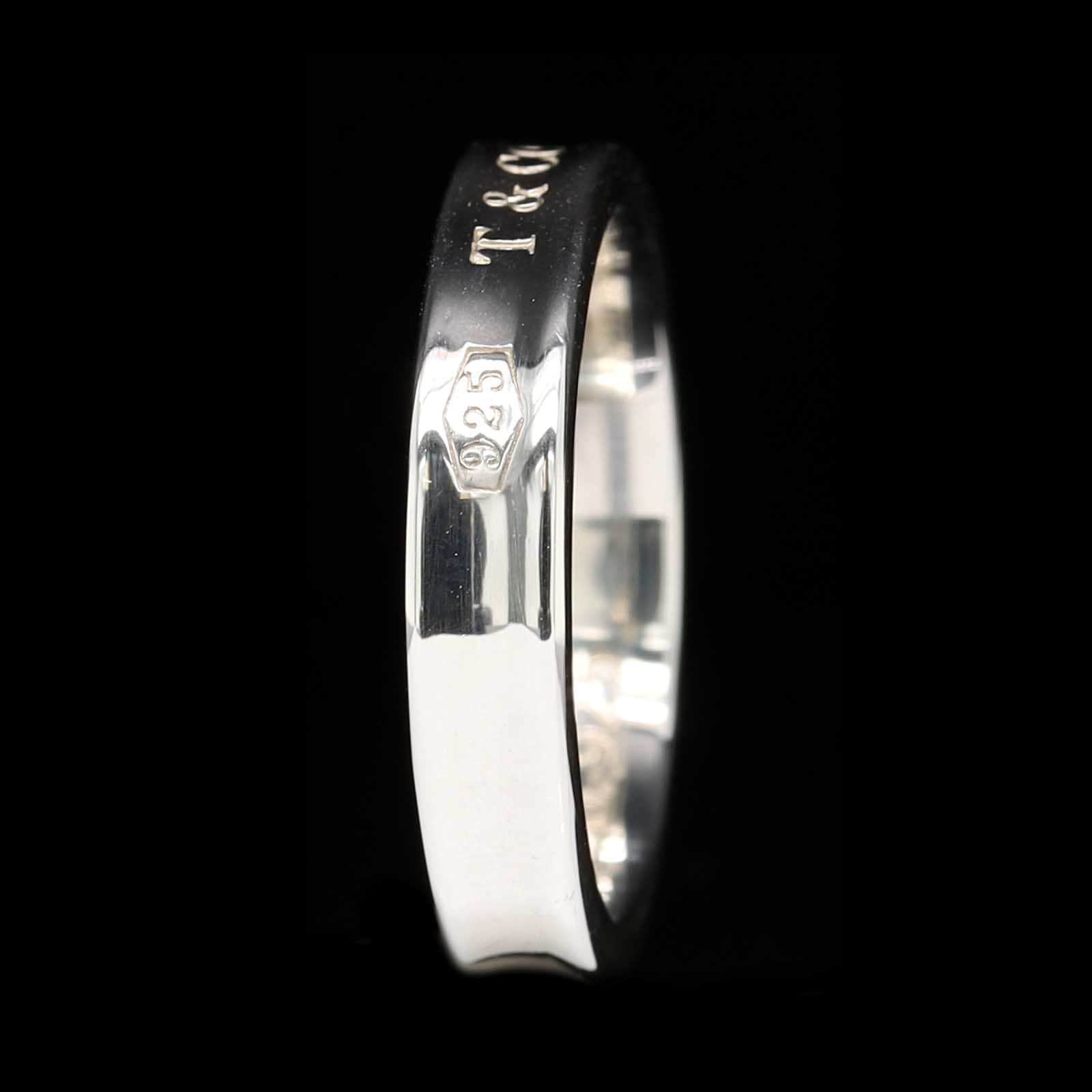 Tiffany & Co. Sterling Silver Estate 1834 Narrow Band