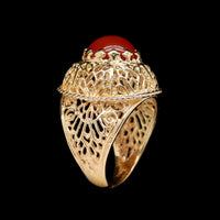 14K Yellow Gold Estate Carnelian Ring