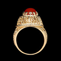 14K Yellow Gold Estate Carnelian Ring