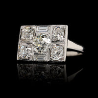 Vintage Estate Platinum Diamond Ring