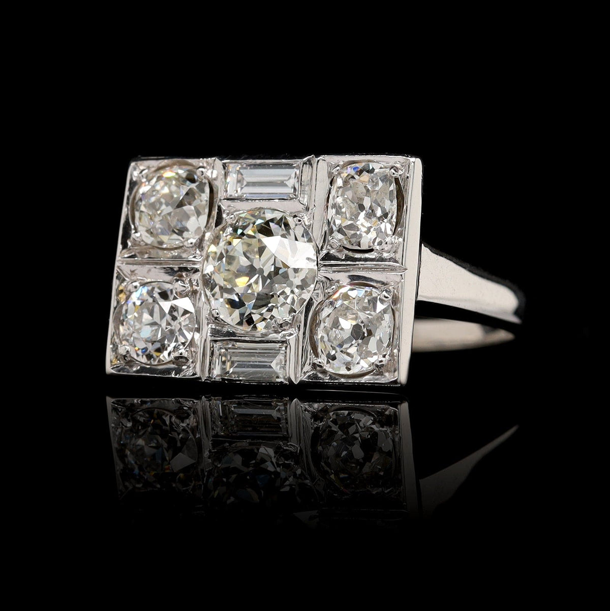 Vintage Estate Platinum Diamond Ring