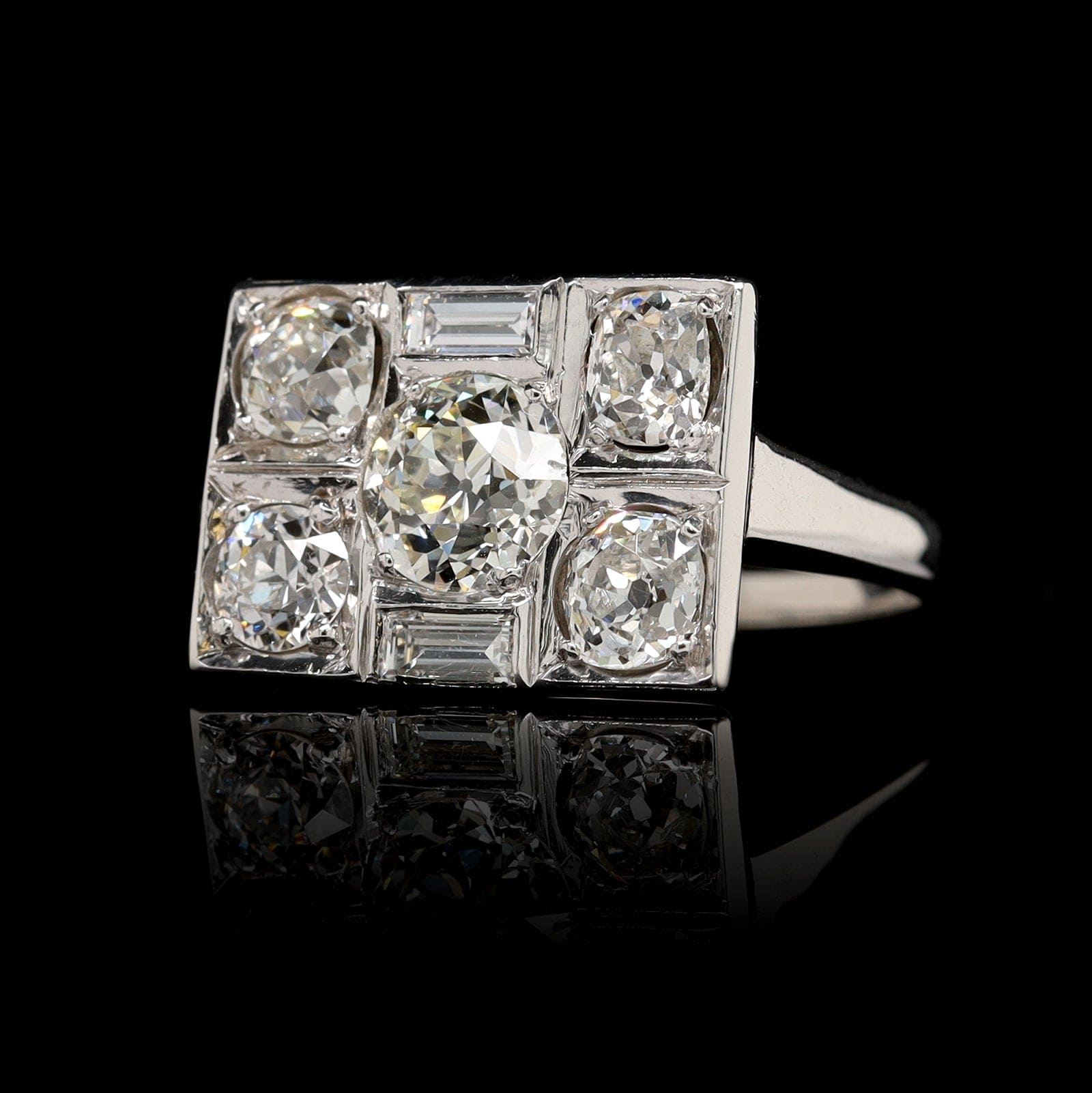 Vintage Estate Platinum Diamond Ring