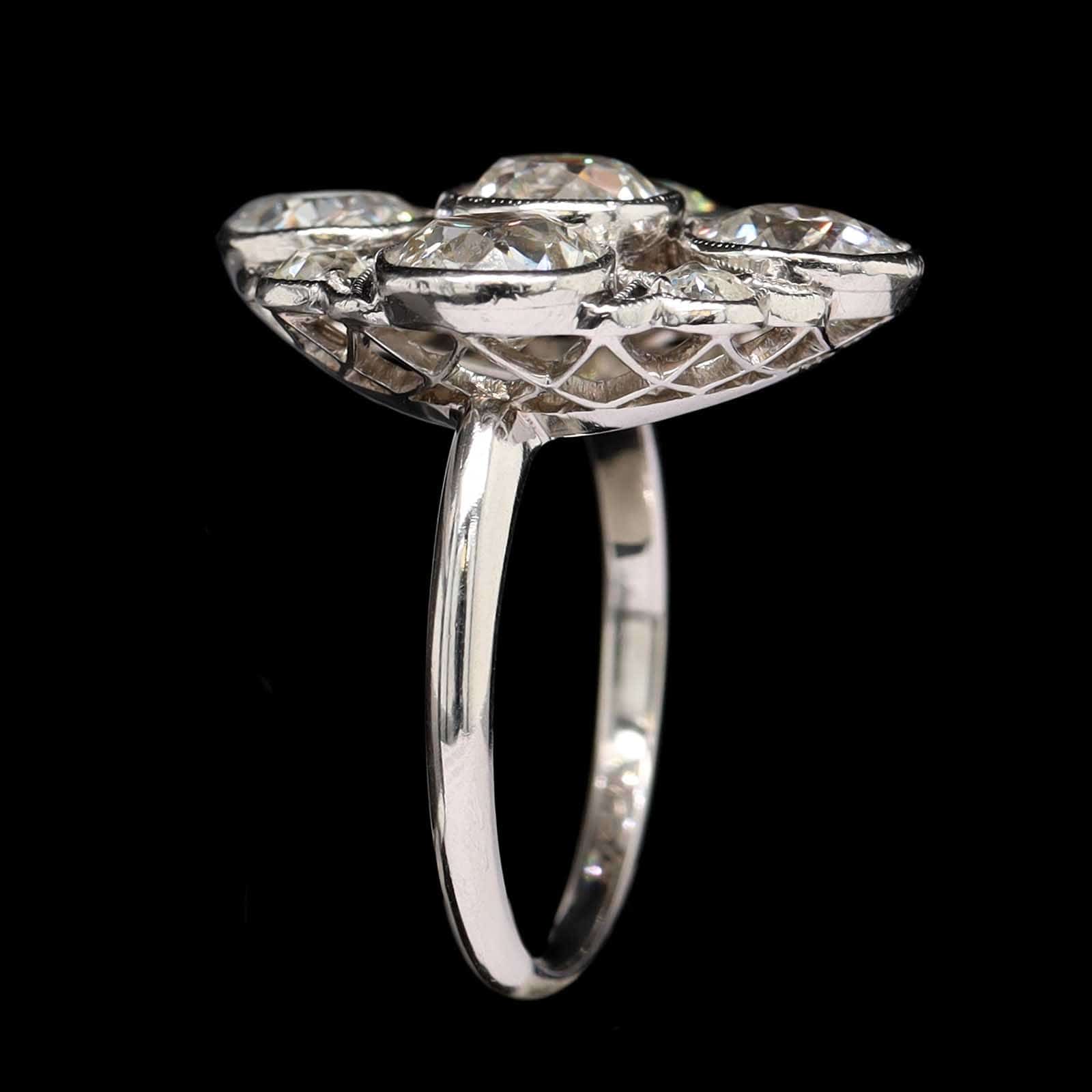 Art Deco Platinum Estate Diamond Ring