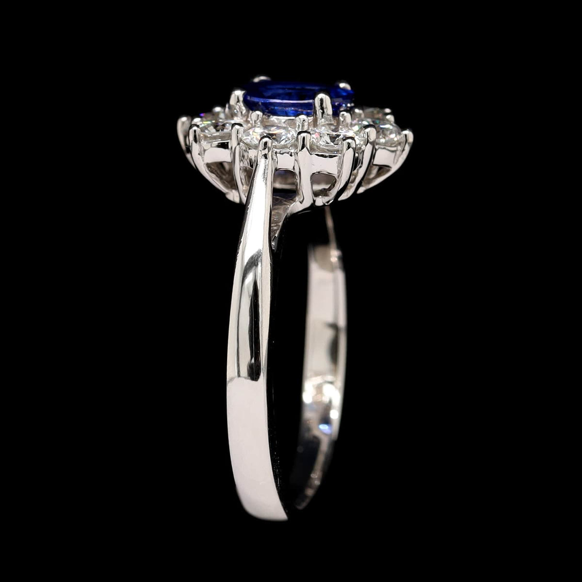 Platinum Estate Sapphire and Diamond Ring