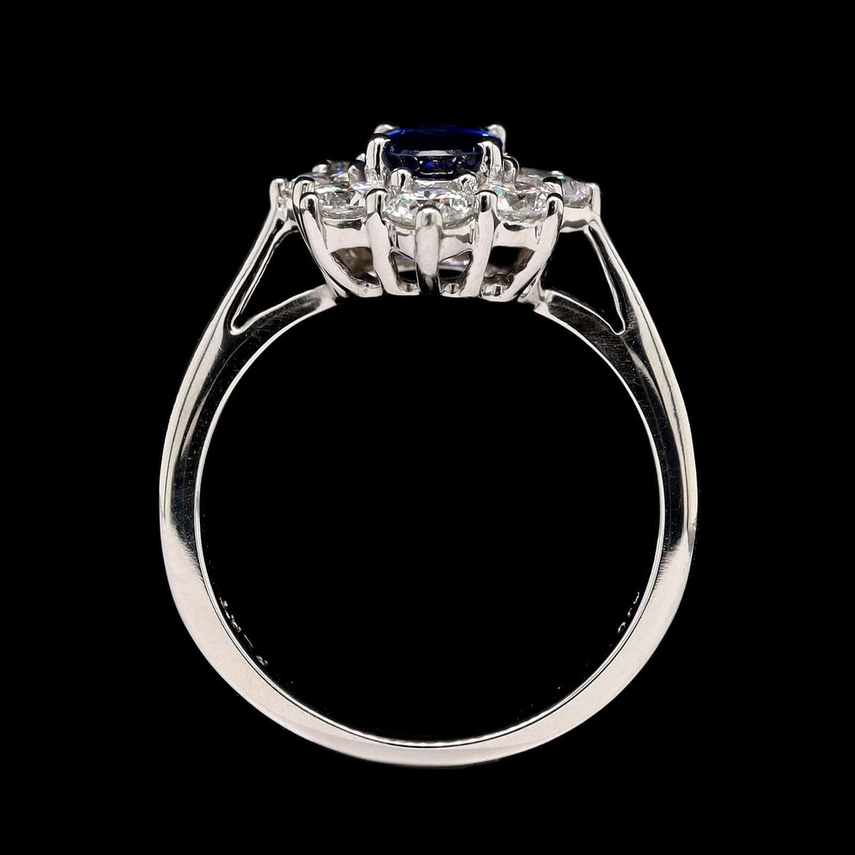 Platinum Estate Sapphire and Diamond Ring