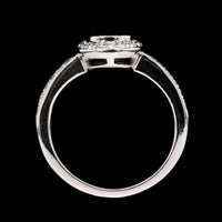 18K White Gold Estate Sapphire and Diamond Ring