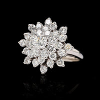 14K White Gold Estate Diamond Ring