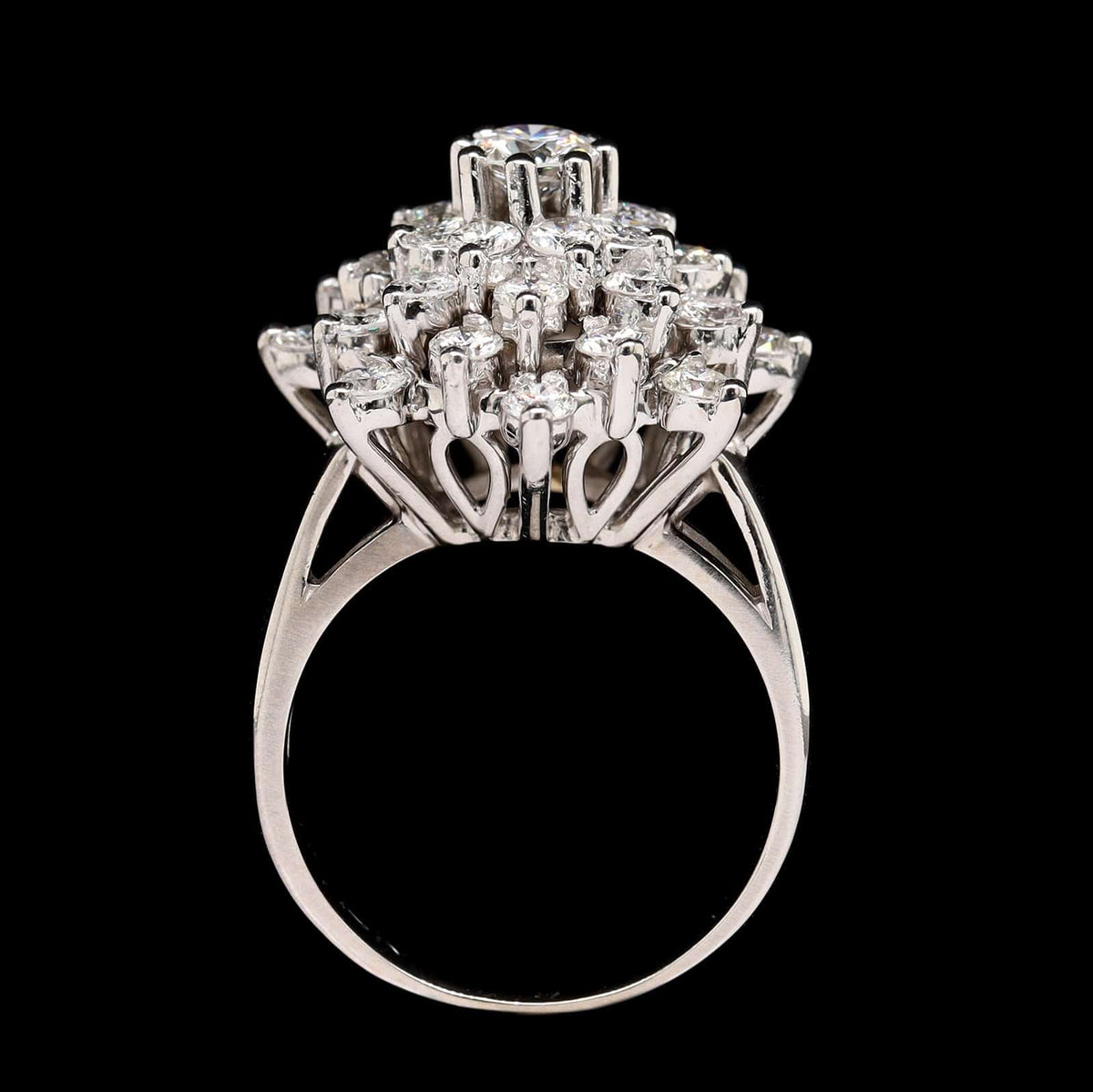14K White Gold Estate Diamond Ring