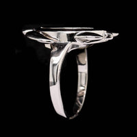 14K White Gold Estate Turtle Ring