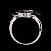 14K White Gold Estate Turtle Ring