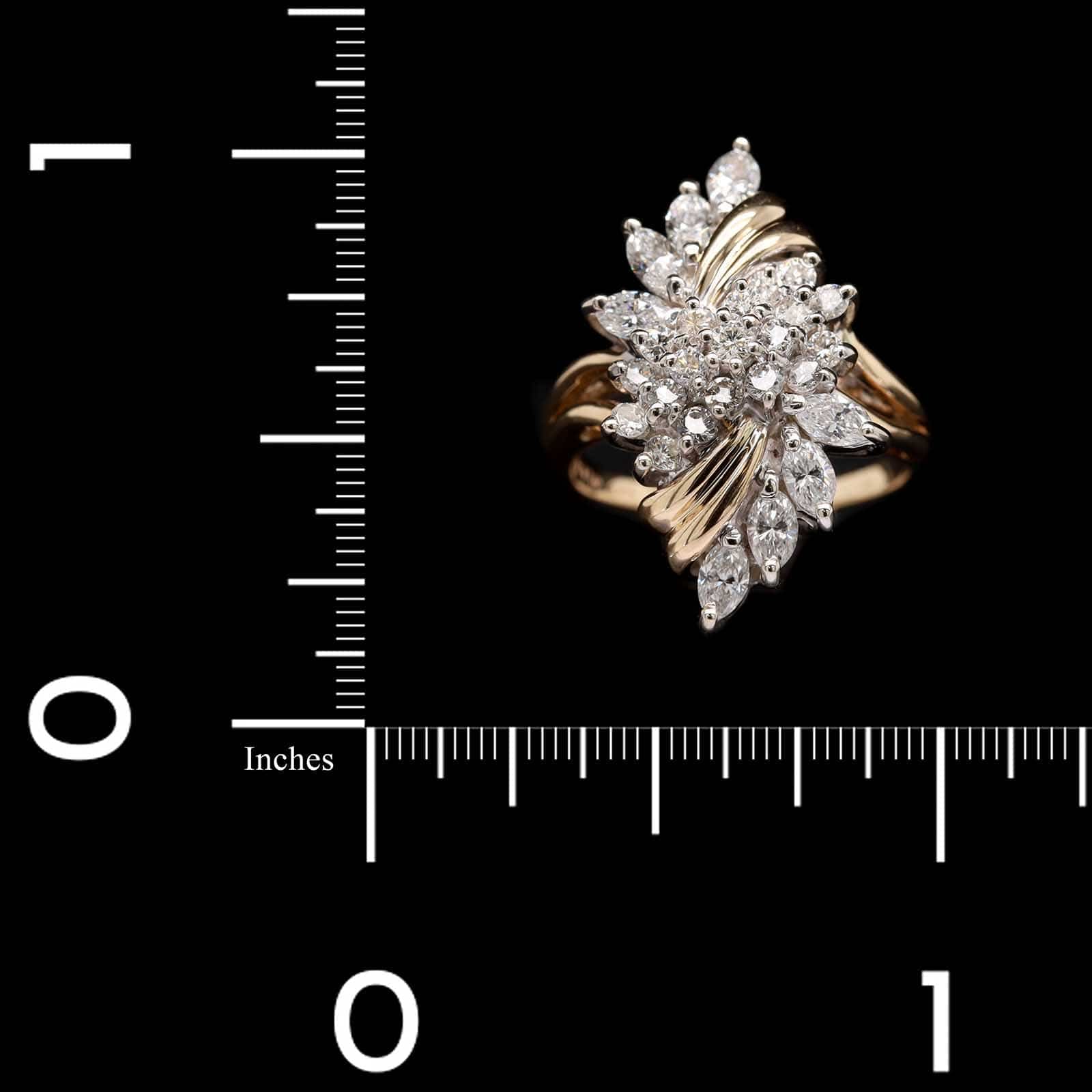 14K Two-tone Gold Estate Diamond Ring