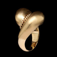 18K Yellow Gold Estate Domed Fashion Ring
