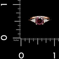 14K Two-tone Gold Estate Garnet and Diamond Ring