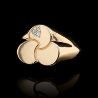 14K Yellow Gold Estate Diamond Ring