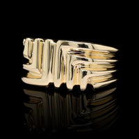14K Yellow Gold Estate Ribbed Ring