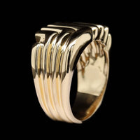 14K Yellow Gold Estate Ribbed Ring