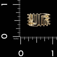 14K Yellow Gold Estate Ribbed Ring