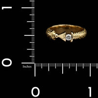 18K Yellow Gold Estate Diamond Ring