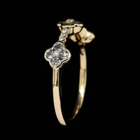 Mark Henry 18K Yellow Gold Estate Alexandrite and Diamond Ring