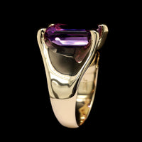 14K Yellow Gold Estate Amethyst Ring