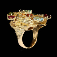 18K Yellow Gold Estate Gemset Ring