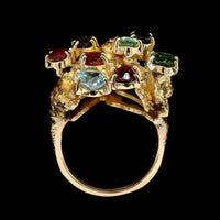 18K Yellow Gold Estate Gemset Ring