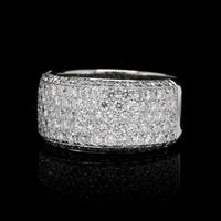 14K White Gold Estate Diamond Pave Ring