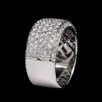 14K White Gold Estate Diamond Pave Ring