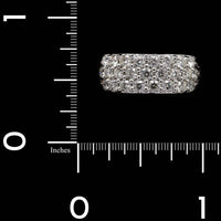 14K White Gold Estate Diamond Three Row Ring