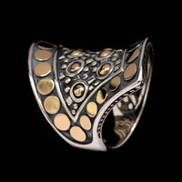 John Hardy Sterling Silver and 18K Yellow Gold Jaisalmer Dot Ring