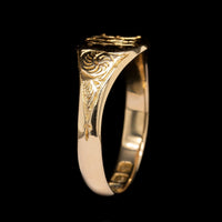 Antique 18K Yellow Gold Estate Signet Ring
