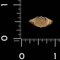 Antique 18K Yellow Gold Estate Signet Ring