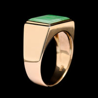 14K Yellow Gold Estate Jadeite Ring
