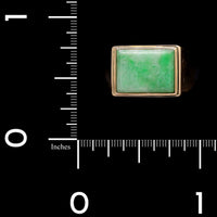 14K Yellow Gold Estate Jadeite Ring