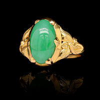 22K Yellow Gold Estate Jadeite Ring