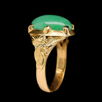 22K Yellow Gold Estate Jadeite Ring