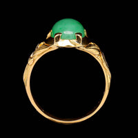 22K Yellow Gold Estate Jadeite Ring