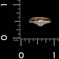 14K Two-tone Gold Estate Diamond Ring