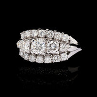 18K White Gold Estate Diamond Ring