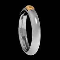 14K Two-tone Gold Estate Heart Ring