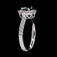 18K White Gold Estate Alexandrite and Diamond Ring
