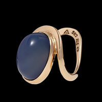 Vintage Tone Vigeland 14K Yellow Gold Estate Chalcedony Ring
