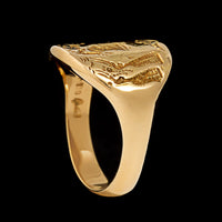 Lalaounis 18K Yellow Gold Estate Minoan Signet Ring