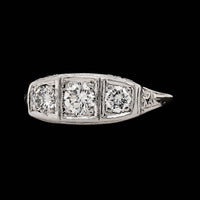 Vintage Platinum Estate Diamond Ring