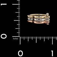 14K Tricolor Gold Estate Stack Ring