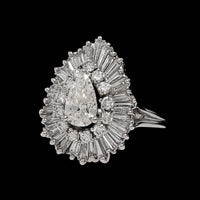 14K White Gold Estate Diamond Ring
